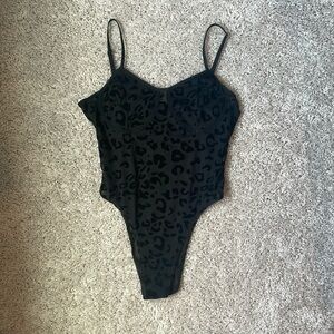 Mesh Leopard Print Bodysuit